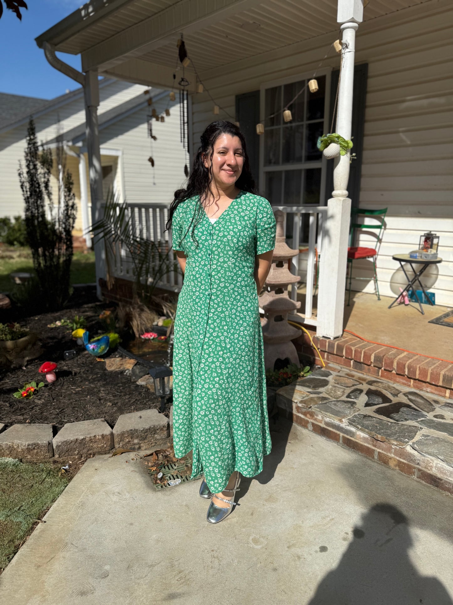 Lime Flower Dress