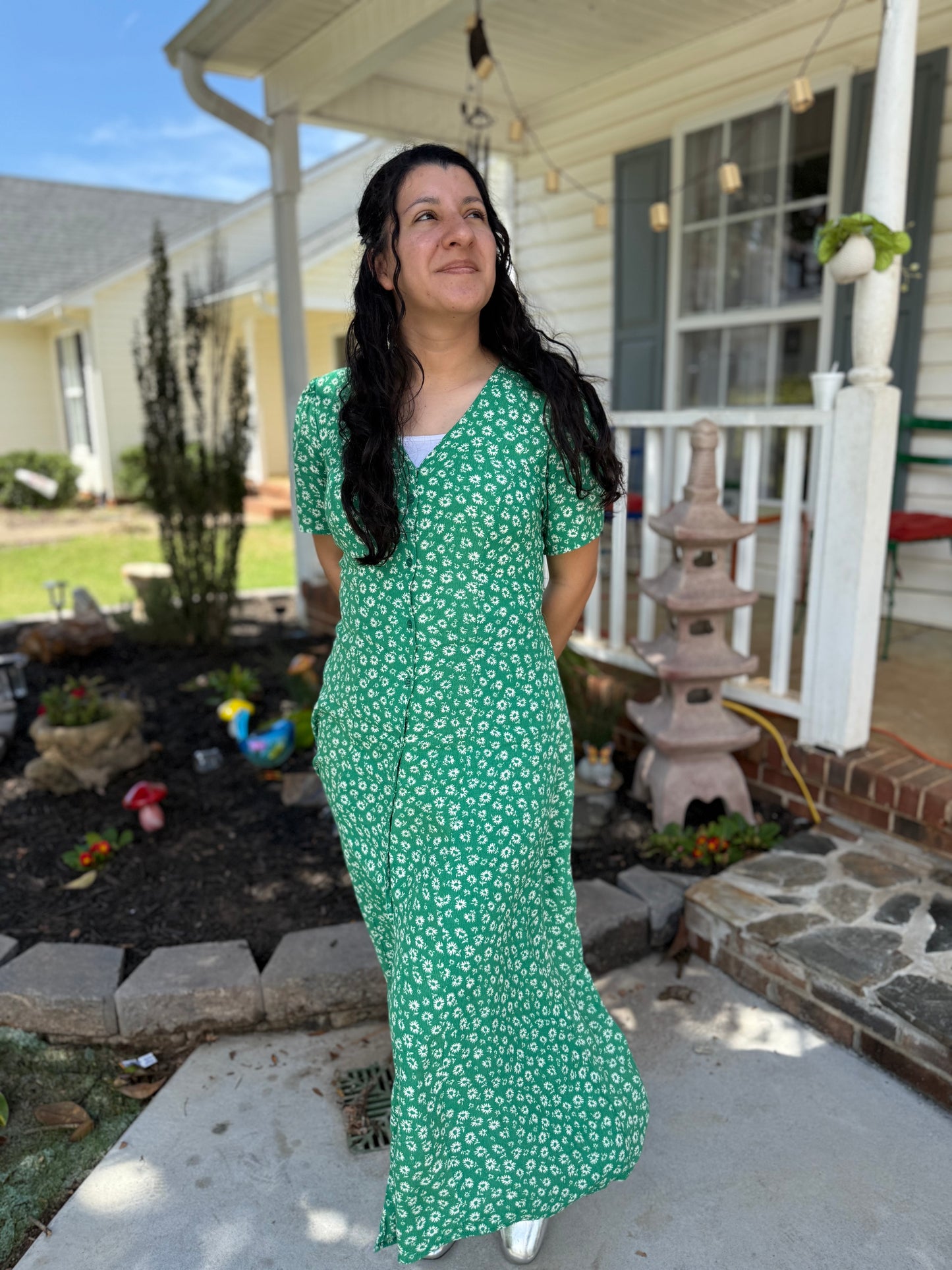 Lime Flower Dress
