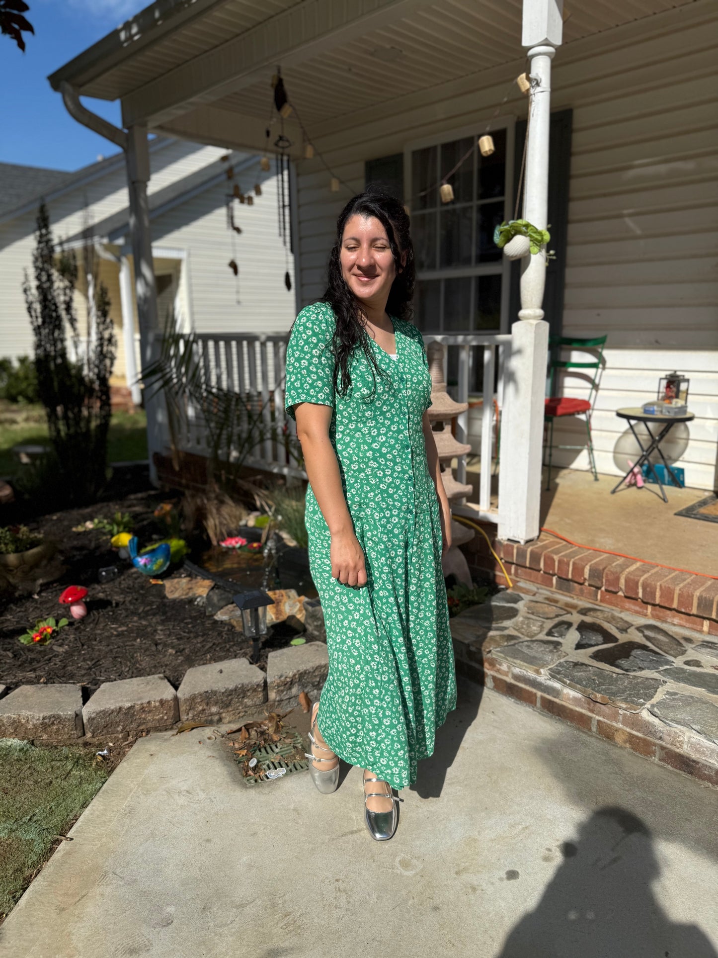 Lime Flower Dress