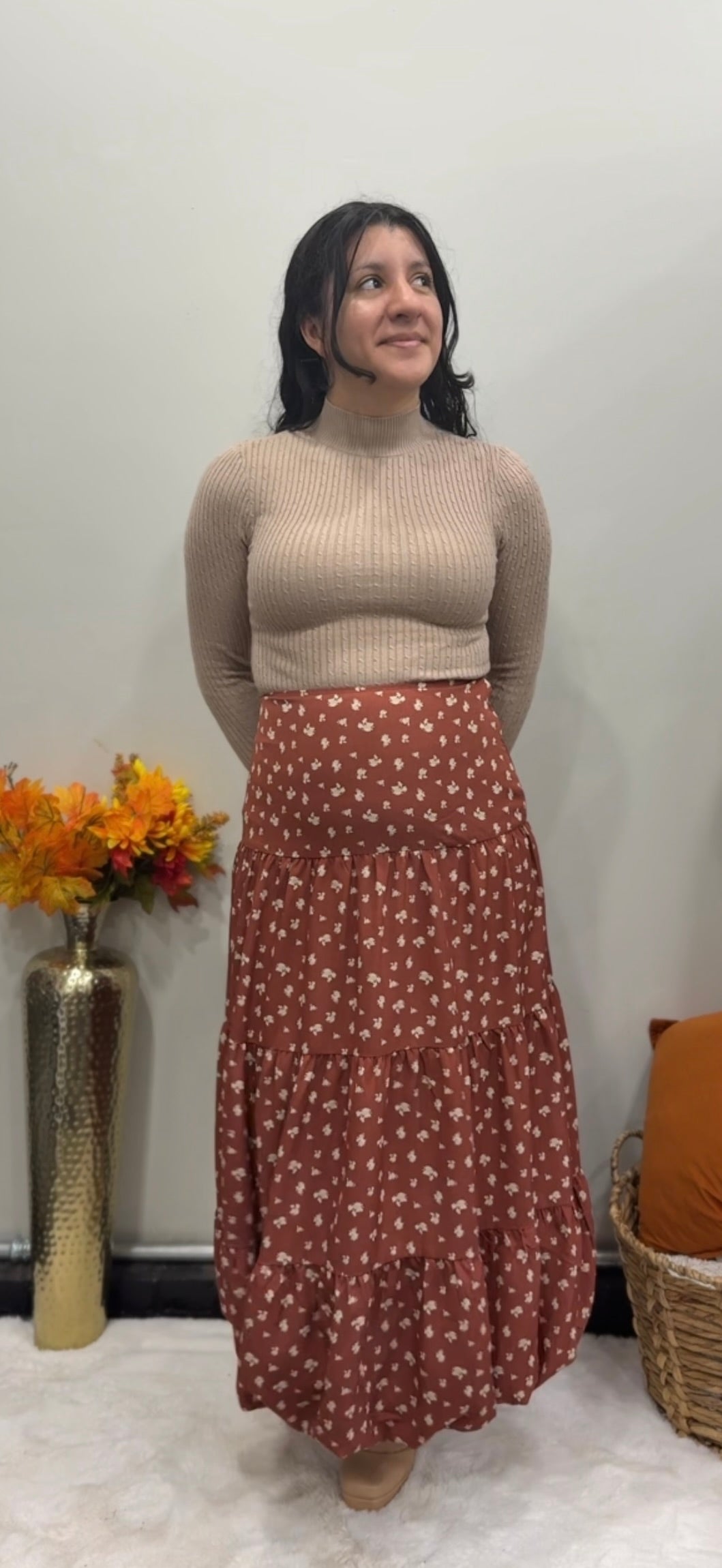 Fall Floral Bubble Skirt