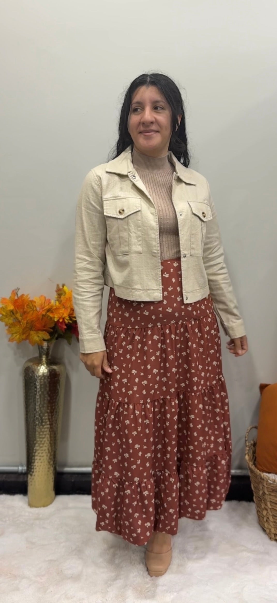 Fall Floral Bubble Skirt