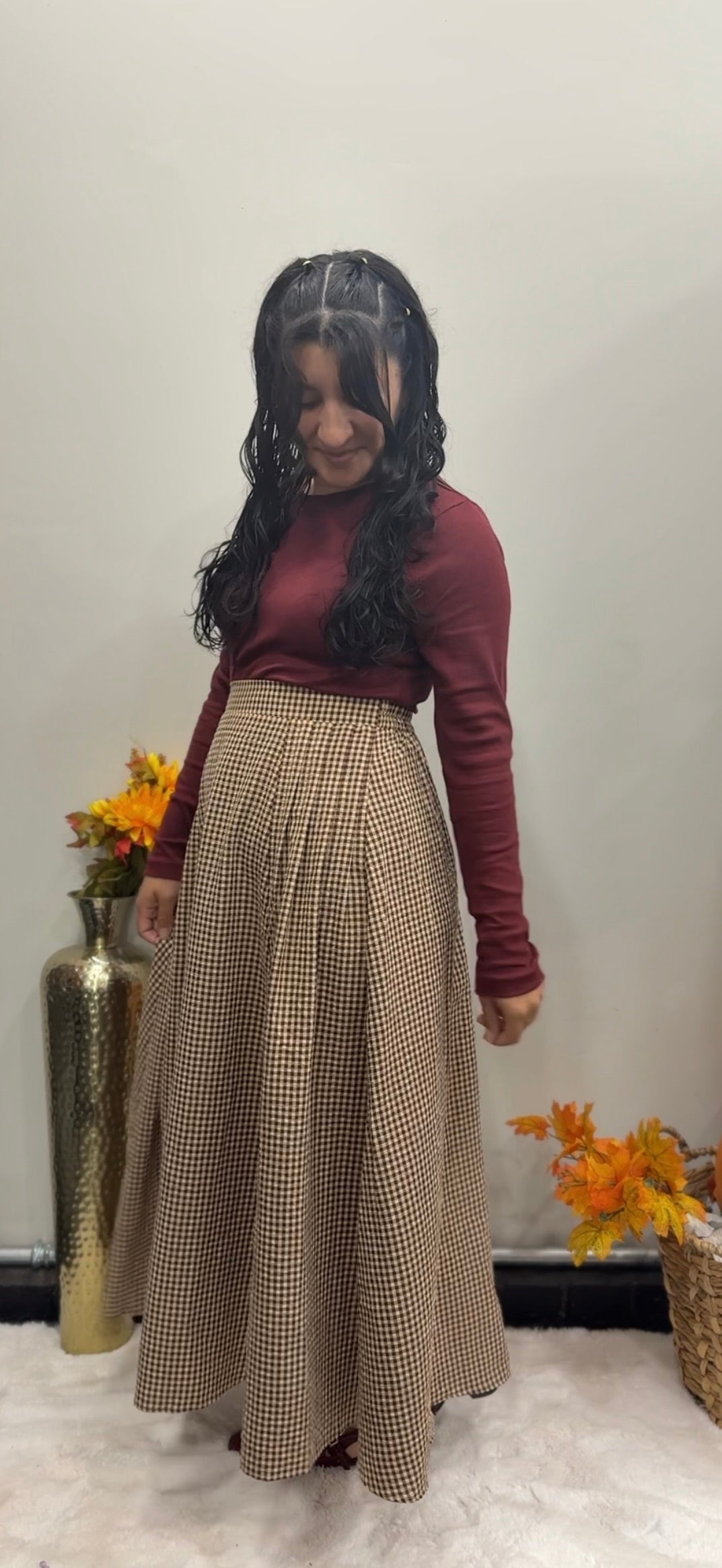 Whisper Gingham Skirt