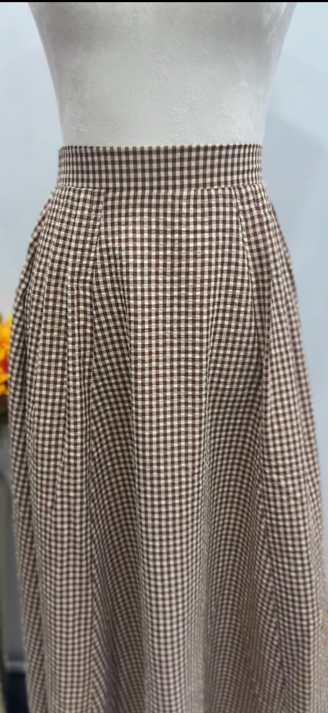 Whisper Gingham Skirt