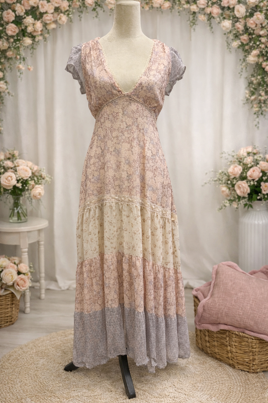 Print Mix Highlow Dress