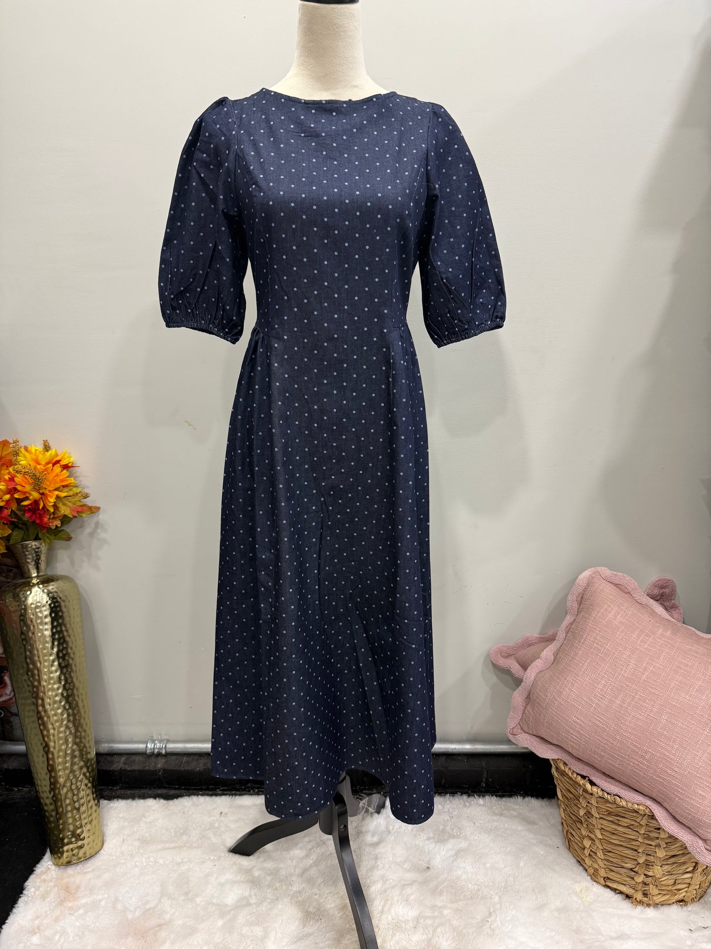 Classic Dot Midi Dress