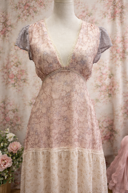 Print Mix Highlow Dress