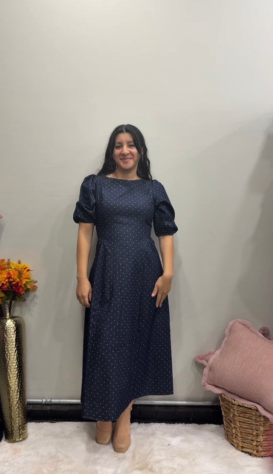 Classic Dot Midi Dress