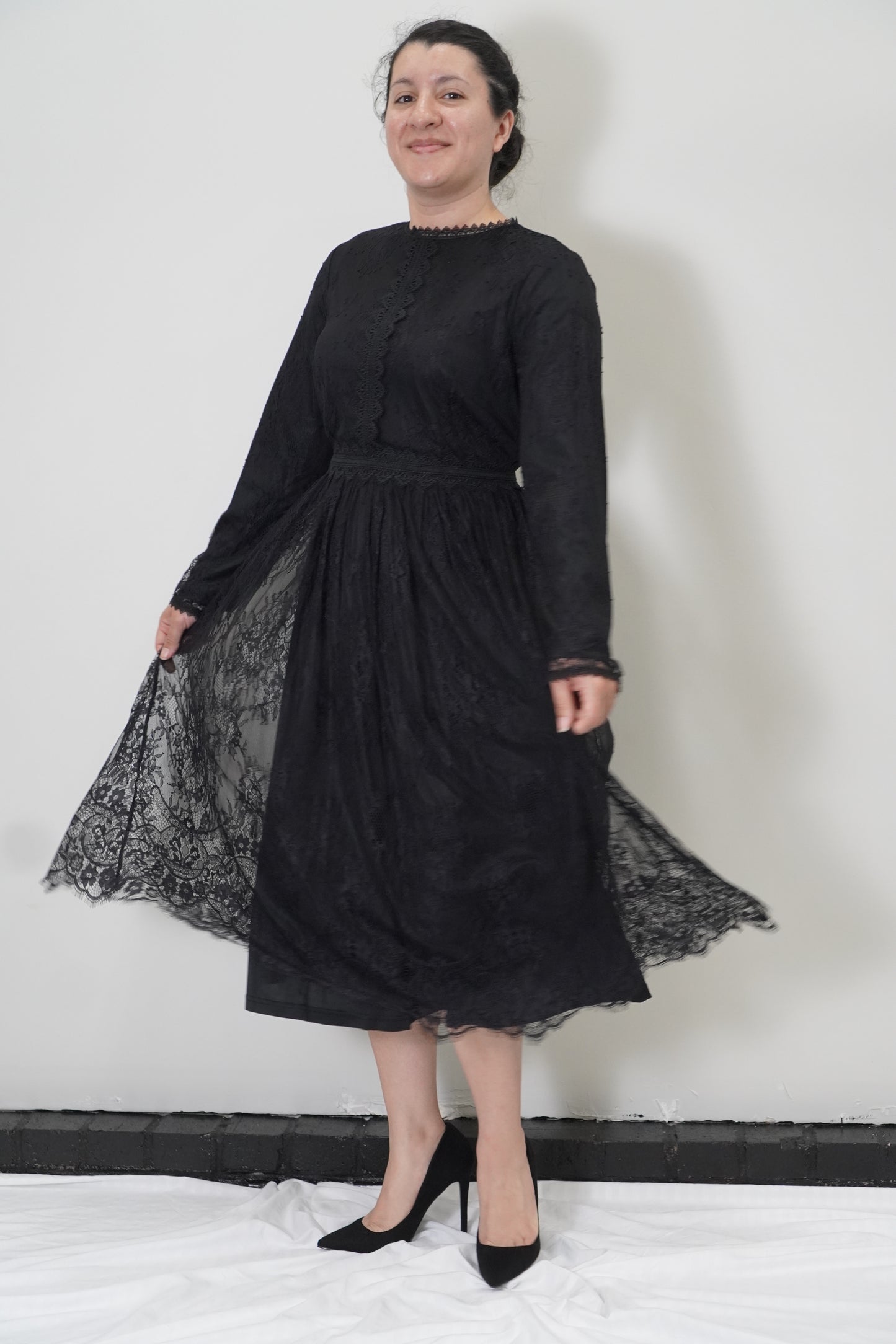 Night Fall Lace Dress