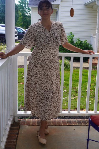 Fall floral dress