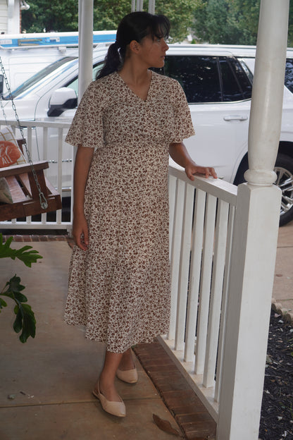 Fall floral dress