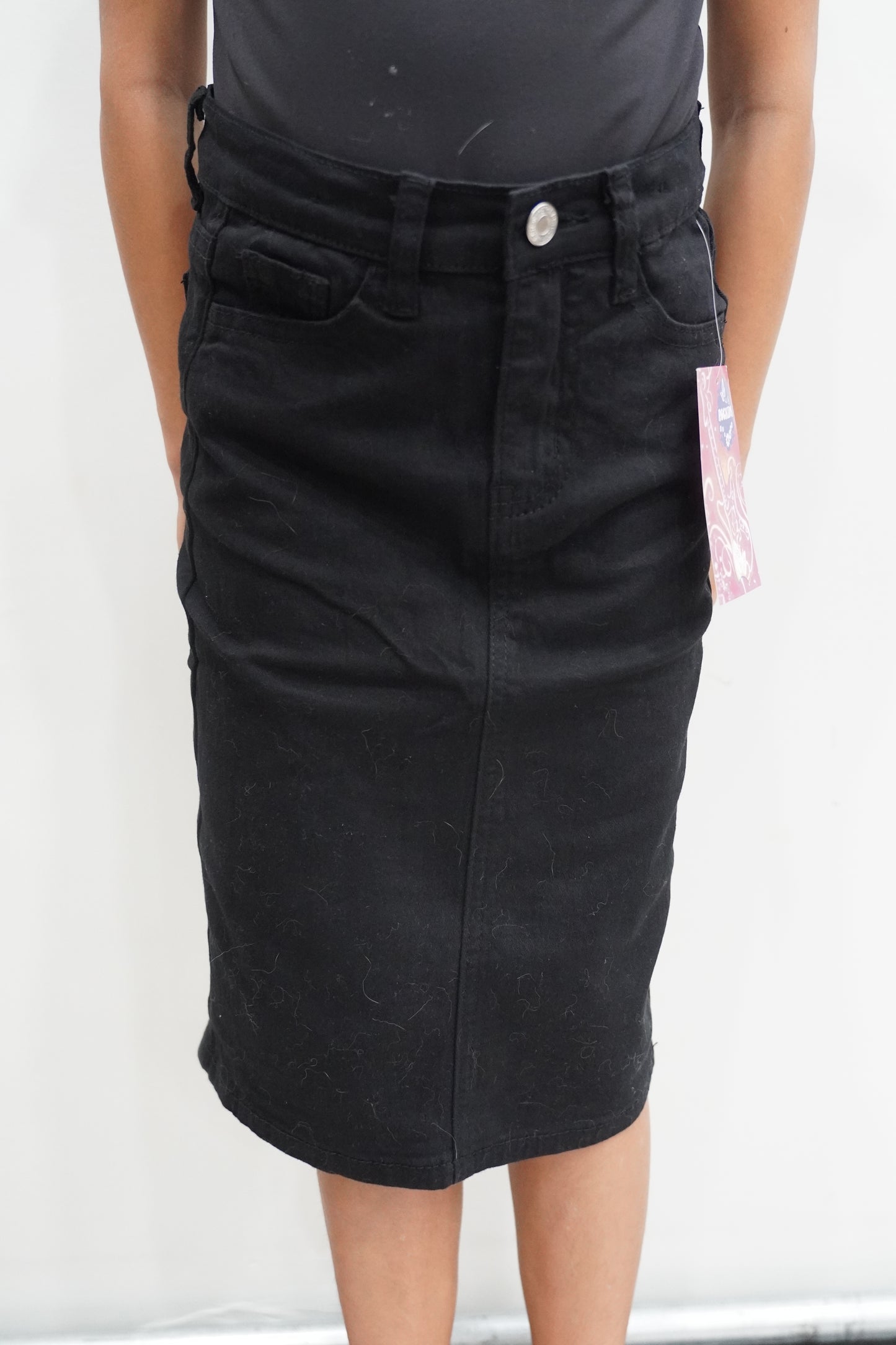 Black Denim Skirt