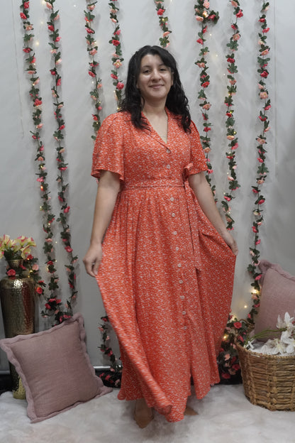 red cherry blossom dress FARM Rio Women's Cherry Blossom Sleeveless Midi Dress