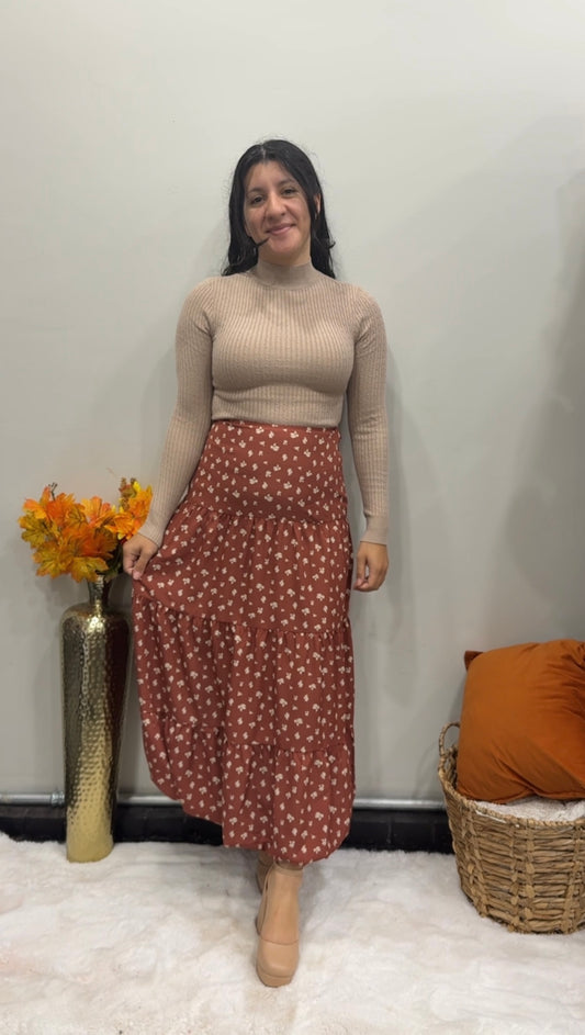 Fall Floral Bubble Skirt