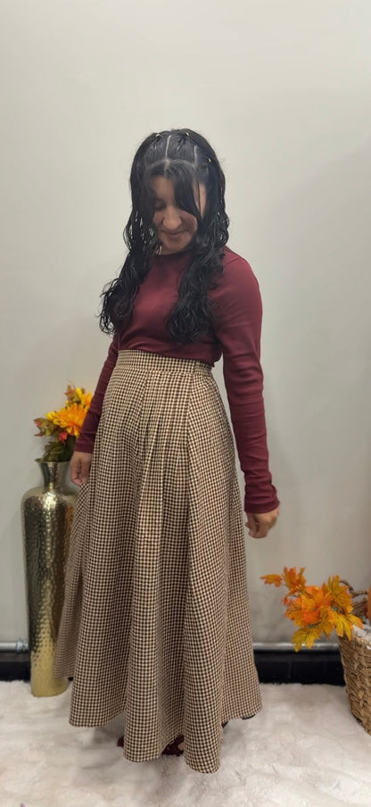Whisper Gingham Skirt